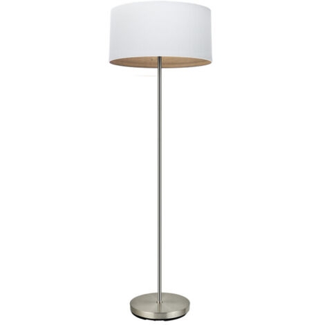 FABRILAMP Boden Wohnzimmer Tatiana 1xe27 Nickel/weiss-weiss-mad.light 162x40x40 Cm (1/2)