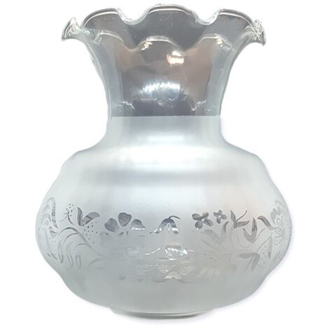 Lampenschirm aus Glas SEÑORITA matt 14,5x12cm Mund von 5cm