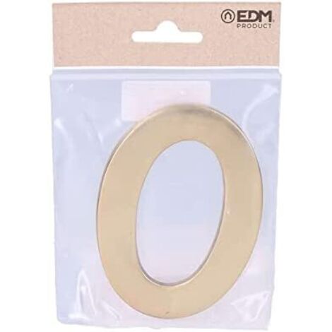 Nummer 0, poliertes Messing, 10 cm, unsichtbare Fixierung, EDM (1/2)