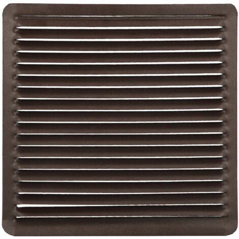 Lüftungsgitter zum Einbetten 17x17 cm. Braunes Aluminium (1/2)