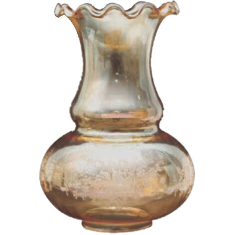 IRENE Glaslampenschirm 15x13cm bernsteinfarben mit 5cm Mund