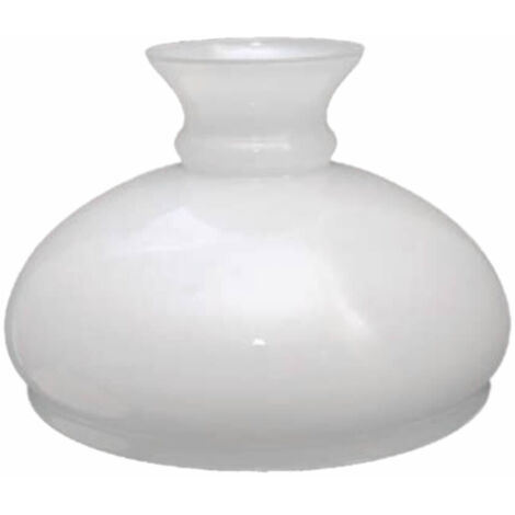 GAUDI Quinqué Glas Lampenschirm opal glänzend 18x25cm Öffnung 23,5cm