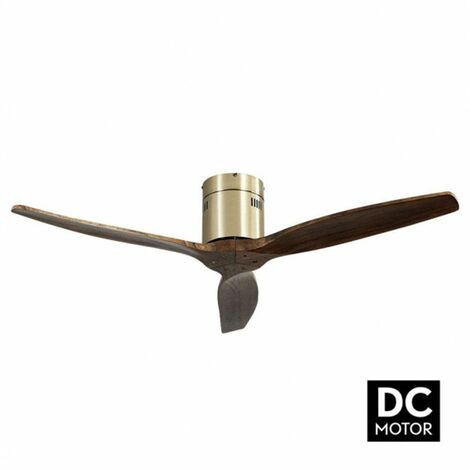 Aguilón DC-Ventilator, Leder, 3 Flügel, Eiche, 132 cm, 6 Geschwindigkeitsstufen, ohne Beleuchtung, Fernbedienung (1/4)