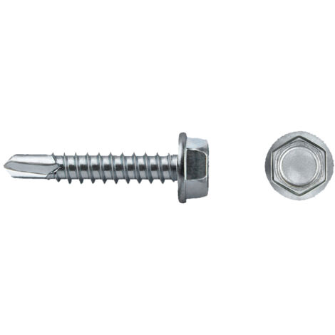 Schachtel mit 250 Einheiten verzinkter Sechskantbohrer Ø5,5 x 38 mm