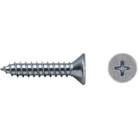 Schachtel mit 500 Stück verzinkter PHILIPS Senkkopf-Blechschrauben Ø3,5 x 19 mm