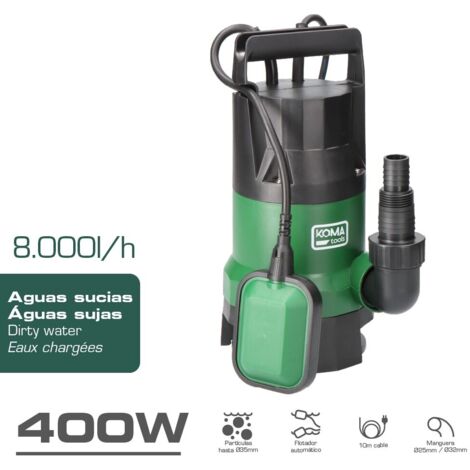 Schmutzwasser-Absaugpumpe 400 W 17 x 33 cm KomaTools (1/5)