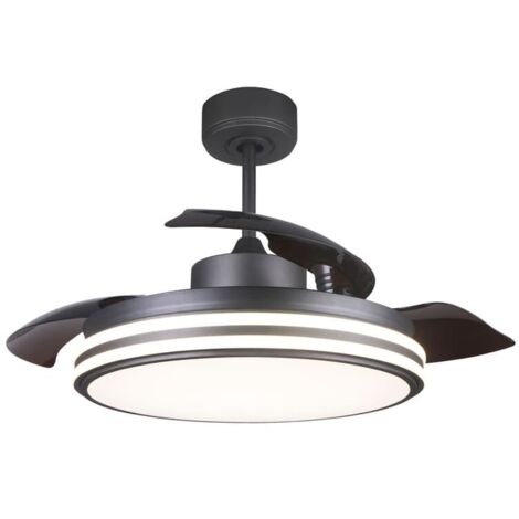 Louis DC Deckenventilator 35W LED CCT Schwarz (1/5)