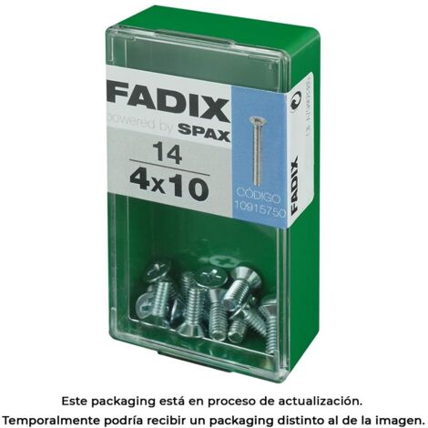 Schachtel mit 14 Einheiten metrischer Schraube mit Flachkopf M 4x10mm Fadix (1/3)