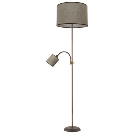 FABRILAMP Boden De Wohnzimmer Armonia 1xe27 1xe14 Braun-braun C/lector 155x40x40 Cm (1/2)