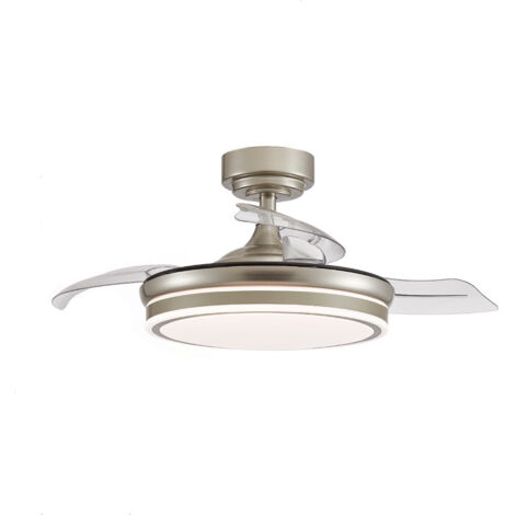 LED-Ventilator mit klappbaren Flügeln, Moss Mini, Nickel, 35 W (1/5)