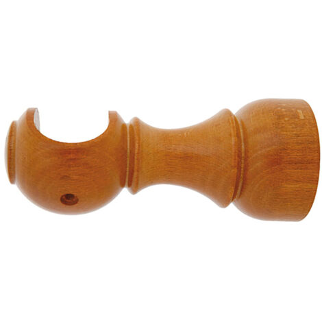 Glatte, offene Halterung aus Holz 28x128 mm. Teakholzfarben