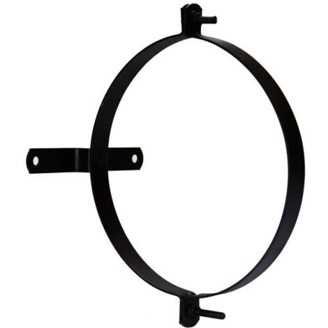 Glasierte Ofenrohrschelle mit Stütze 110 mm. (2 Stücke)