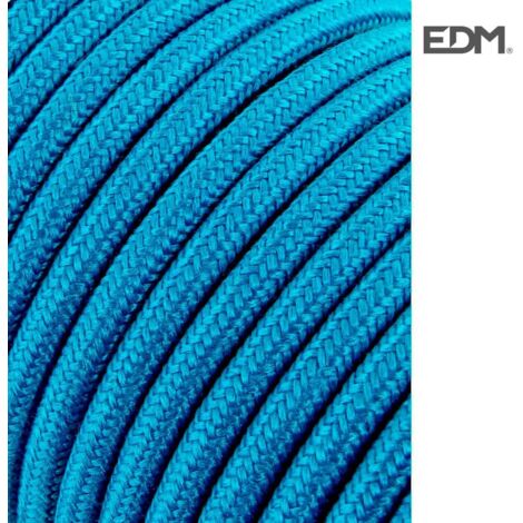 Tubulaire Cord Kabel 2x0,75mm C68 Hellblau 5m (1/3)