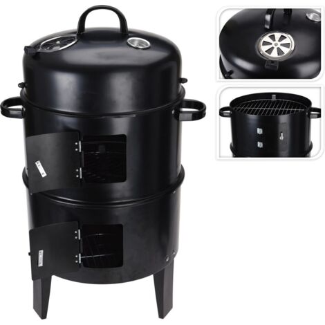 Räucherfass Barbecue Farbe Schwarz BBQ (1/5)