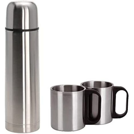 1-Liter-Thermosset mit 2 Edelstahlbechern (1/3)
