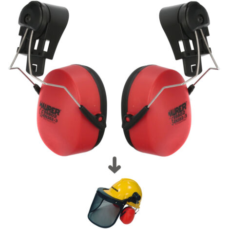 Ersatz-Gehörschutz für Maurer-Helm mit Visier, Mesh-Gesichtsschutz und Gehörschutz Modell 99790 (1/5)