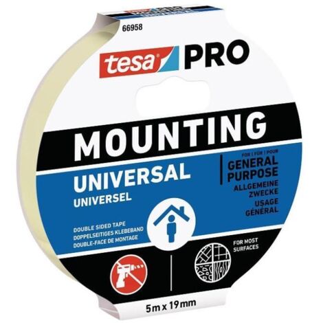 Montage Pro Universelles doppelseitiges Klebeband 1,5 m x 19 mm 66958 Tesa