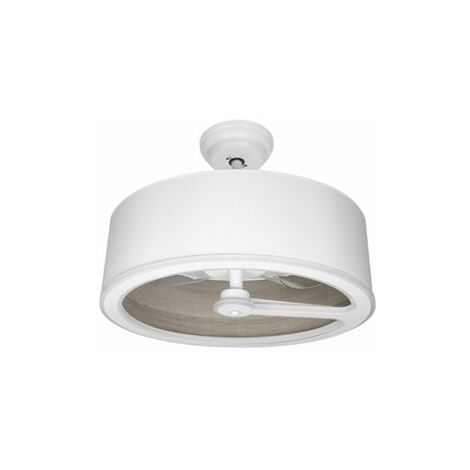 Tatiana Gleichstromventilator 110 W, Weiß/Grau, Holz, 3 Flügel, 9350 lm, 62 cm, 3CCT-Fernbedienung (1/3)