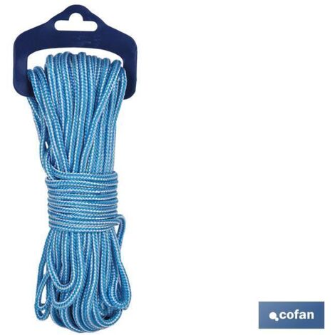 Blisterstrang Polyschnur 5 mm 20 m weiß/blau