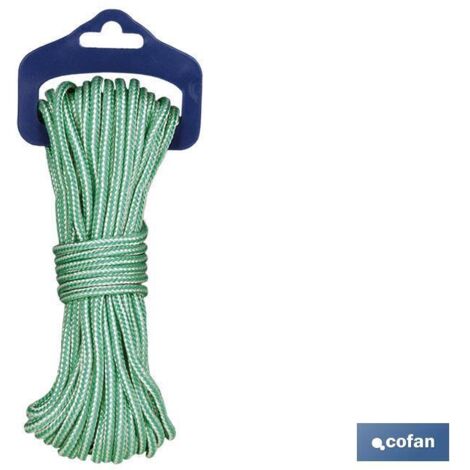 Blisterstrang Polyschnur 5 mm 25 m weiß/grün