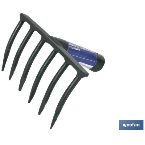 Geschmiedeter Rechen mit 14 Spitzen, 435 x 100 mm