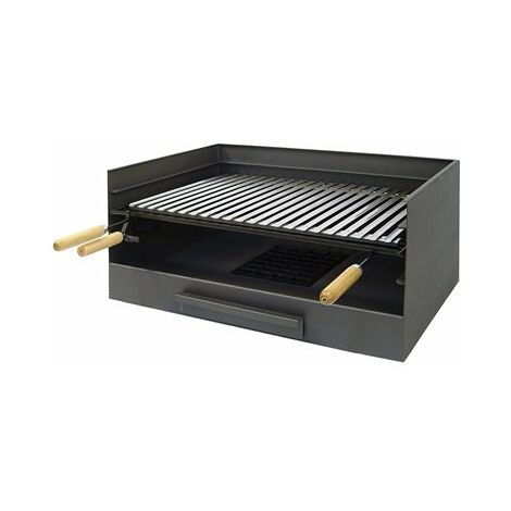 Edelstahl-Grillschublade 61x40x32cm – für Brennholz und Holzkohle – leicht zu reinigen – ideal für Grillabende im Freien – Imex El Zorro (1/3)