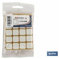 Blister mit 2x20 Stück braunem quadratischem Filz 17x17x3 mm