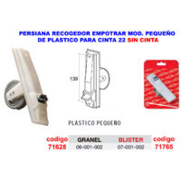 Recodegor Blind Embed Plastic Small White Tape 2207001002