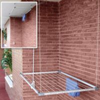 Ausziehbare Wäscheleine aus Aluminium für die Decke, 100–160 x 78 cm