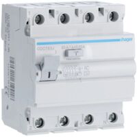 4-Modul-Differentialschalter (63A 30mA 230/400V) geeignet für DIN-Schiene IP20 8,3x7x7cm