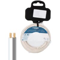 Rolle paralleles Audiokabel 2x0,75mm² weiß und grau (15m Länge)