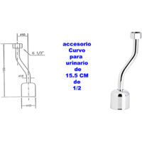 Genebre gebogen 15,5 cm für Urin-Fallrohr 1/2 1018 04
