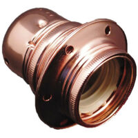 Lampenfassung e27 Metall, 100 W 250 V, rosa, ø60 x 40 mm (eingeschweißt)