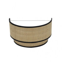 Wandleuchte Roque 1xe27 Natur/schwarz 17x30x15 cm