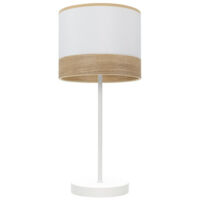 Tischlampe Olga 1xe14 Weiß/weiß-helles Holz 42x18x18 cm