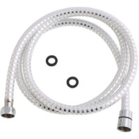 Brauseschlauch PVC Weiß/Silber 2,00 Meter