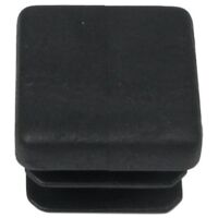 Schwarze Innenvierkanthülse 20x20 mm. Blister 4 Stück.