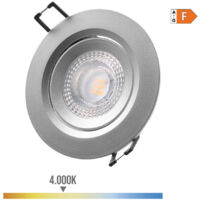 Rundes LED-Einbau-Downlight 5 W 4000 K Tageslicht Chromfarbe ø9 cm EDM