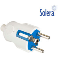 Stecker 2P+E 16A 250V Weiß (geschrumpft) Solera 1428