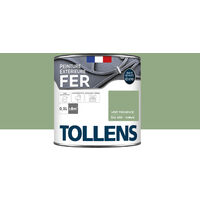 Tollens – Peinture fer extérieure antirouille 2 en 1 – Ultra résistante – Séchage rapide – Brillant – Vert Provence – 0,5L pour 8m2