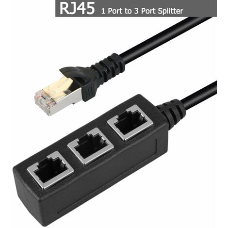 2 Pack Rj45 Coupleur Ethernet Câble Coupleur Lan Connecteur En ligne Cat7 /  cat6 / cat5e Ethernet Câble Extender Adaptateur
