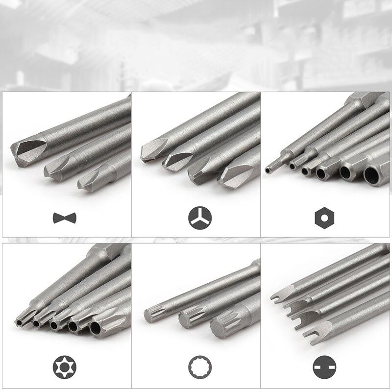 Set 50 punte extra lunghe torx stella esagonale e forma U per trapano  avvitatore