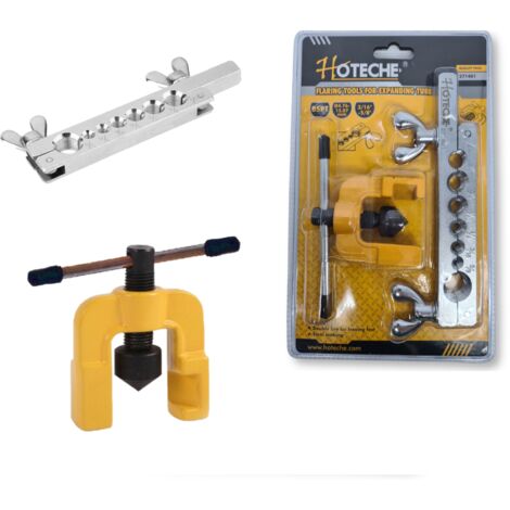 Pagliettatrice Svasatrice Per Tubi Rame - Set 7 Misure (1/2" A 5/8") Per Idraulica E Fai Da Te