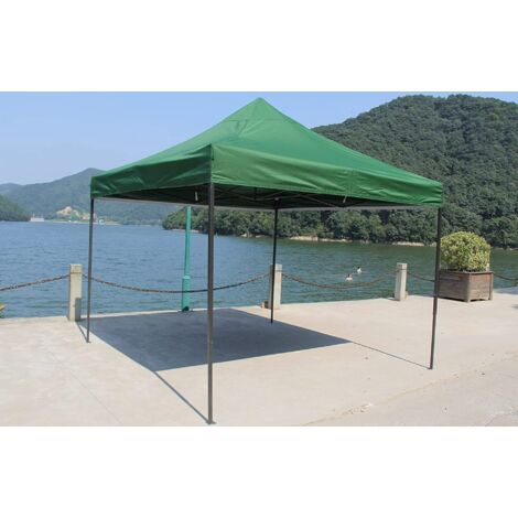 Gazebo 3x3 Pieghevole Impermeabile Richiudibile Fisarmonica Fiera mercato  Blu