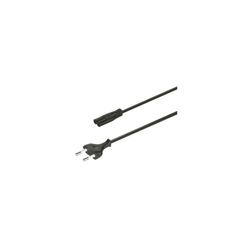 CABLE PRIMARIO 2 METROS CON ENCHUFE EUROPEO NEGRO