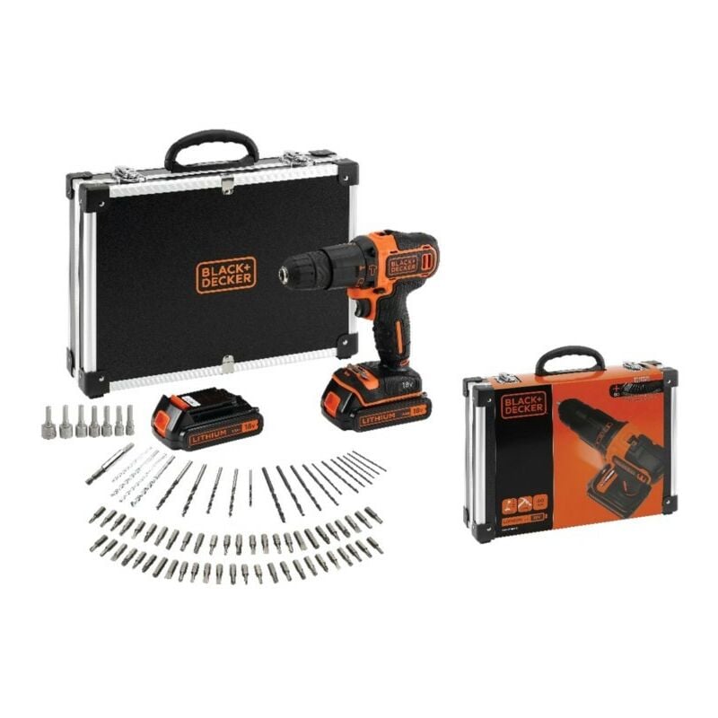 Taladro percutor black and decker + maletín