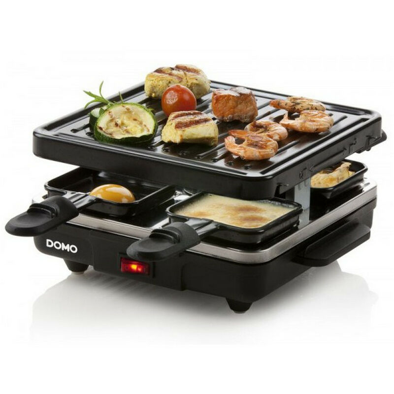 Raclette 4 Personas - Raclette Grill 4 Personas con 4 Mini Sartenes  Raclette Grills Parrilla Parrillas Eléctricas 2 6 8 Raclette Grill queso -  900 W