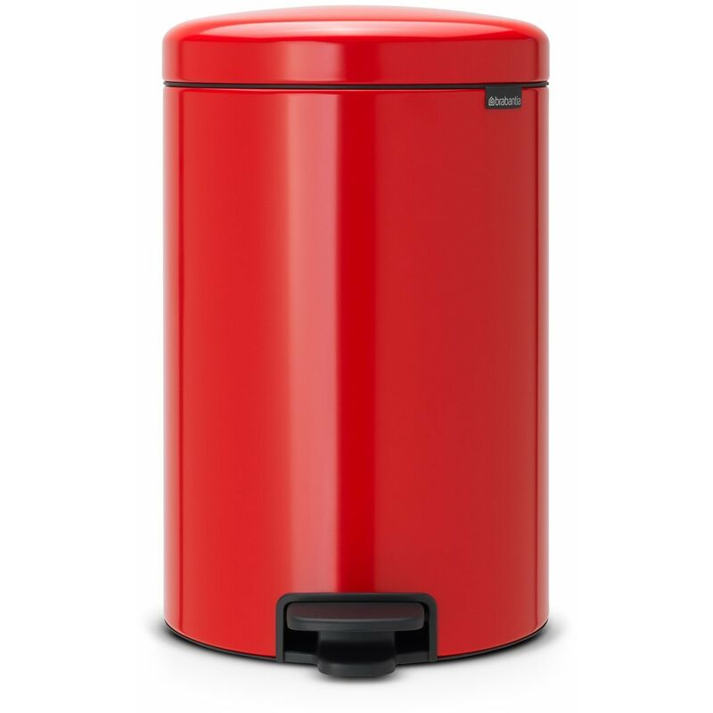 cubo de basura rojo pasión 20l con pedal - 111860 - brabantia -