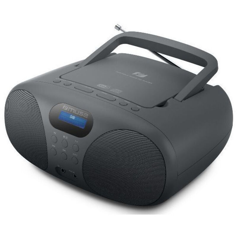 radio cd portátil negro - md208db - muse -