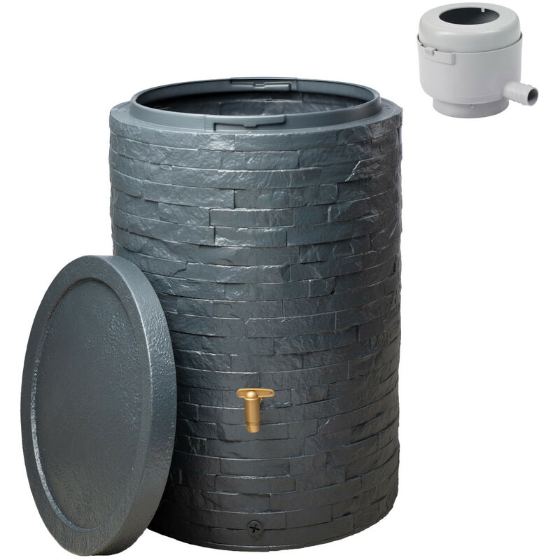 Depósito poliéster fibra 200 litros circular + Tapadera, 57,5x74x65cm